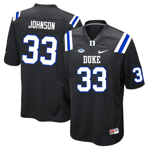 Duke Blue Devils #33 Leonard Johnson College Football Jerseys Sale-Black